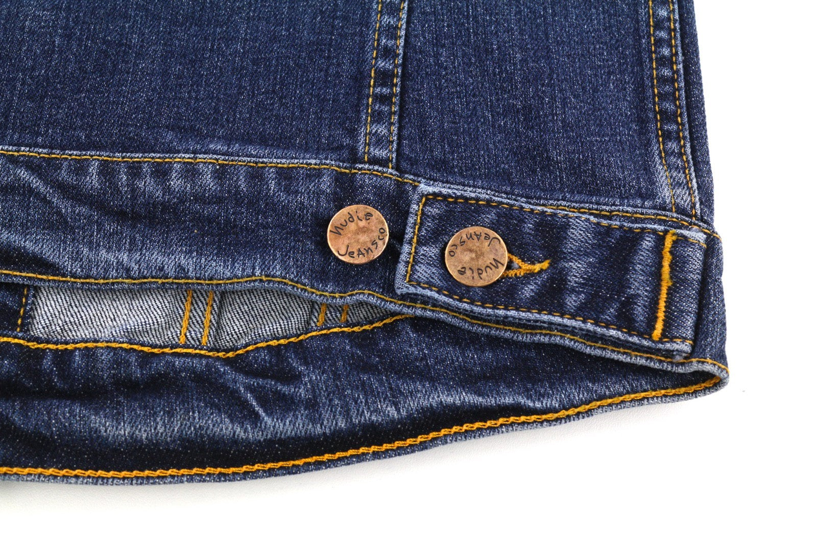 NUDIE JEANS Perry Men's Jacket XS Organic Excellent Blue Washed Denim Button