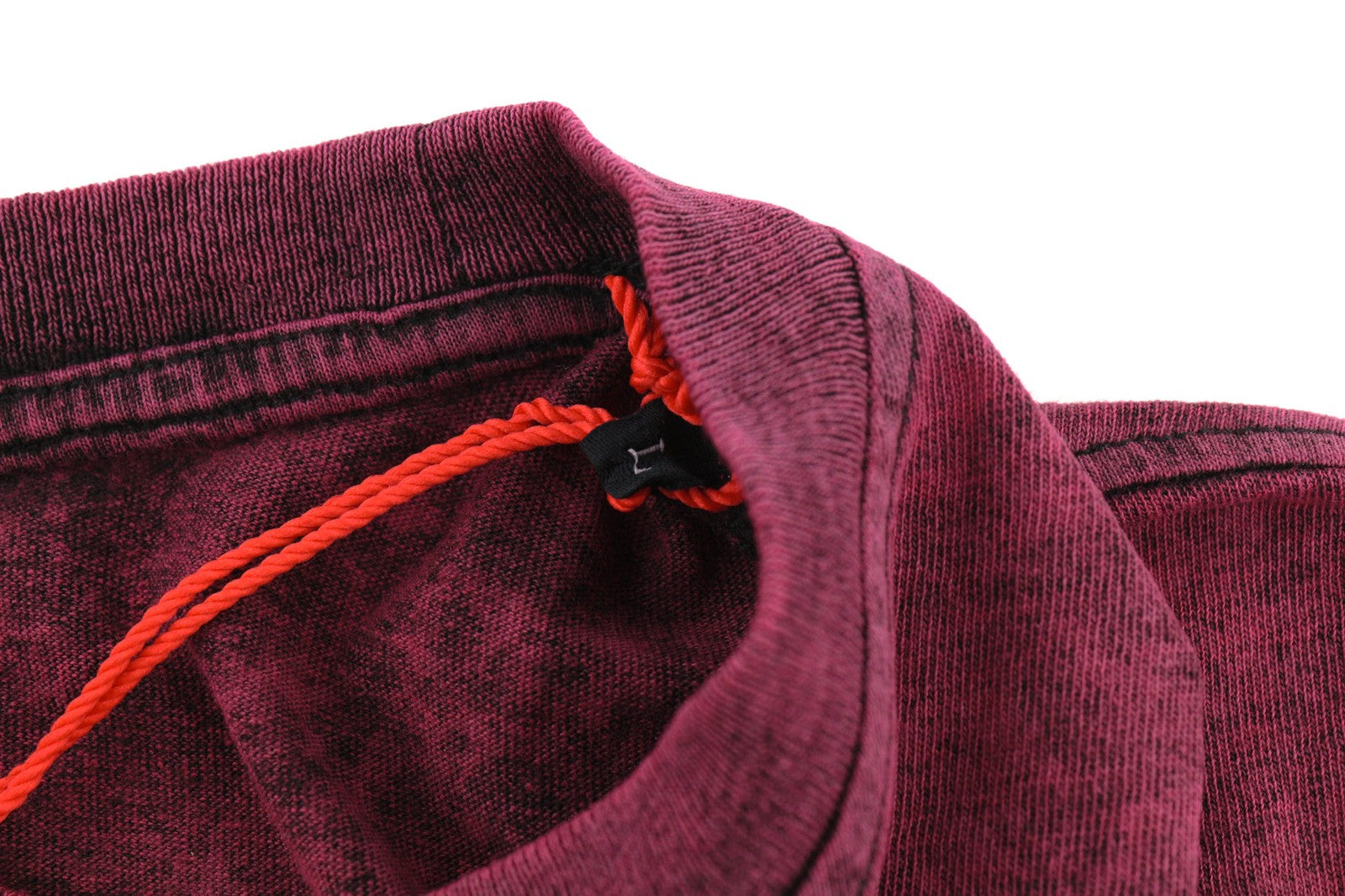 DIESEL T-Reg-E4 Women's T-Shirt L Burgundy Crew Short Sleeve Soft Faded RRP125