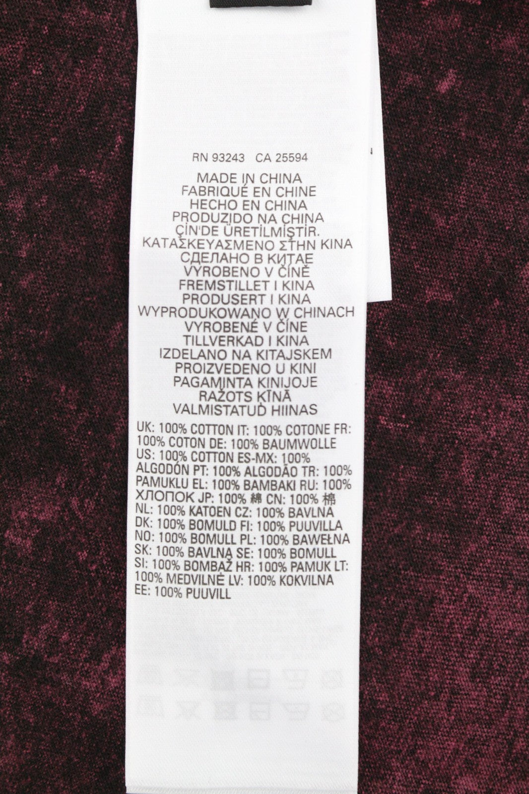 DIESEL T-Reg-E4 Women's T-Shirt M Burgundy Crew Short Sleeve Faded RRP125