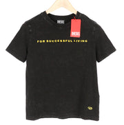 DIESEL T-Reg-E4 Women's T-Shirt M Black Crew Collar Short Sleeve RRP125