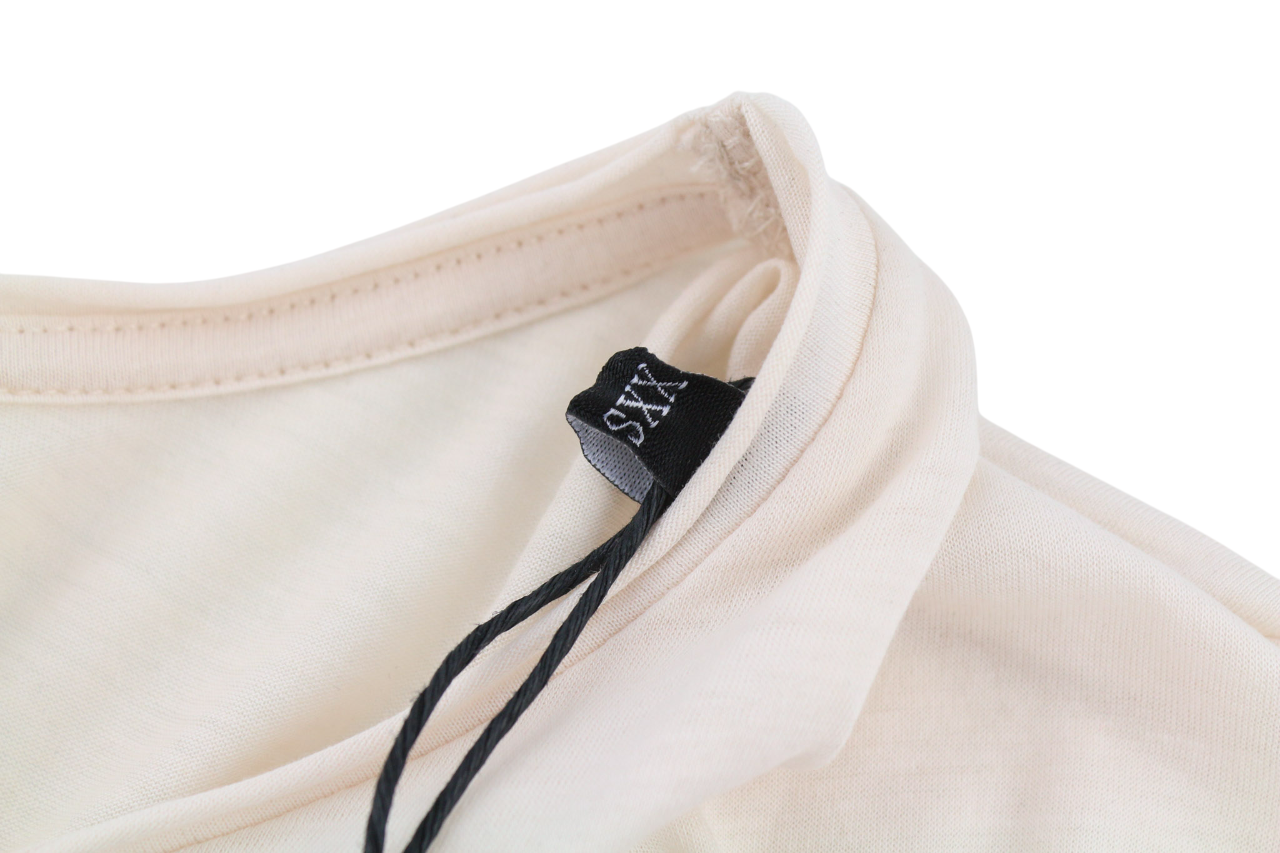 DIESEL T-Mishel Women's T-Shirt 2XS Light Soft Knit Asymmetrical Split Crew