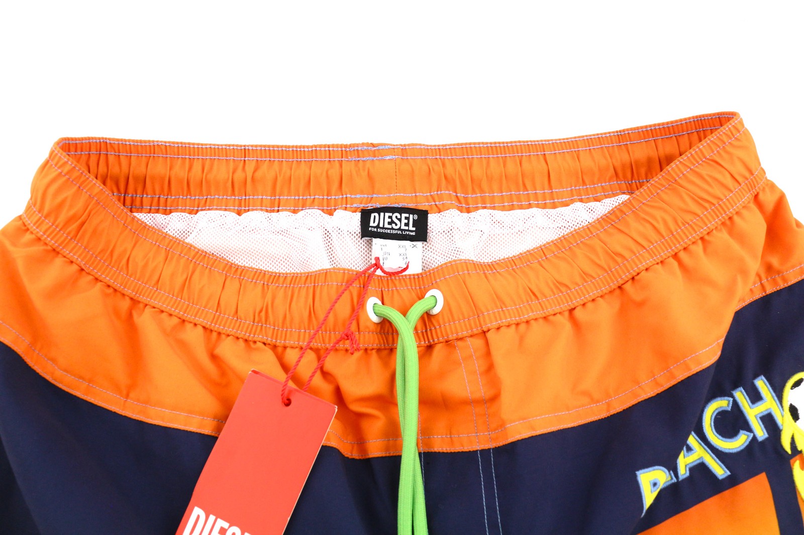 DIESEL BMBX-Wave-YK Men's Swimwear 2XL Beach Boxer Elastic Waist Mesh Lining