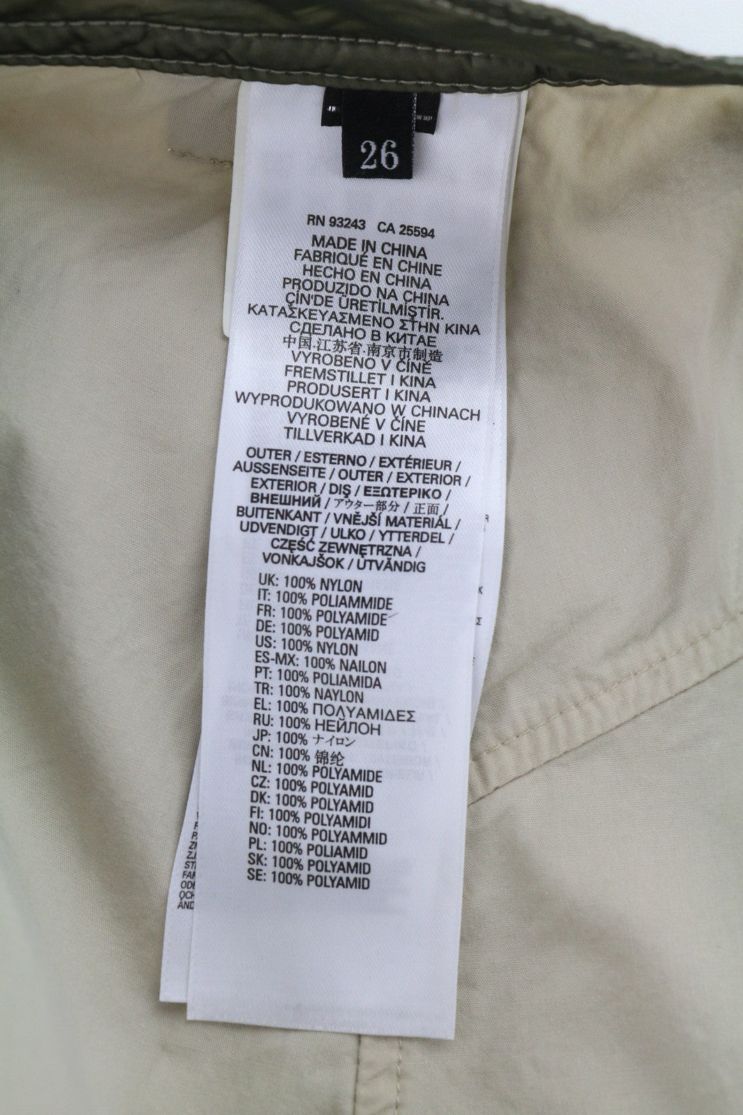 DIESEL O-Kylie-A Women's Skirt W26 Military Green Mini Patch Pocket Zip RRP195