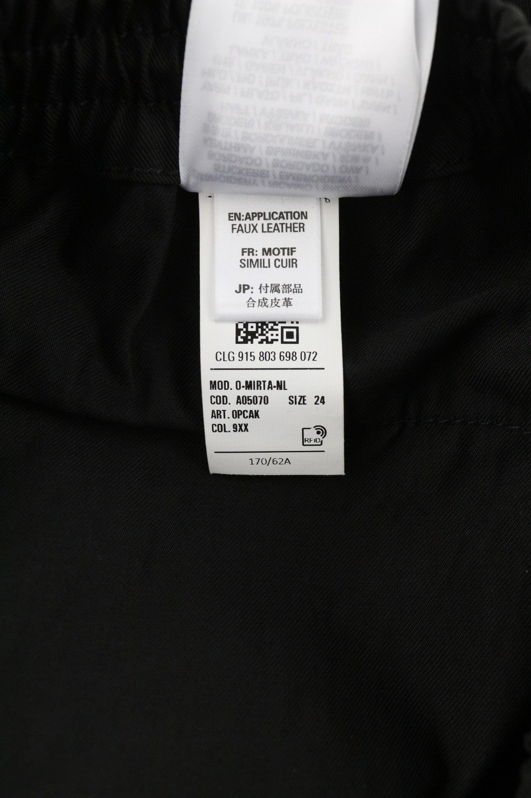 DIESEL O-Mirta-NL Women Skirt W24 Black Midi Elastic Waist Patch Pocket RRP275