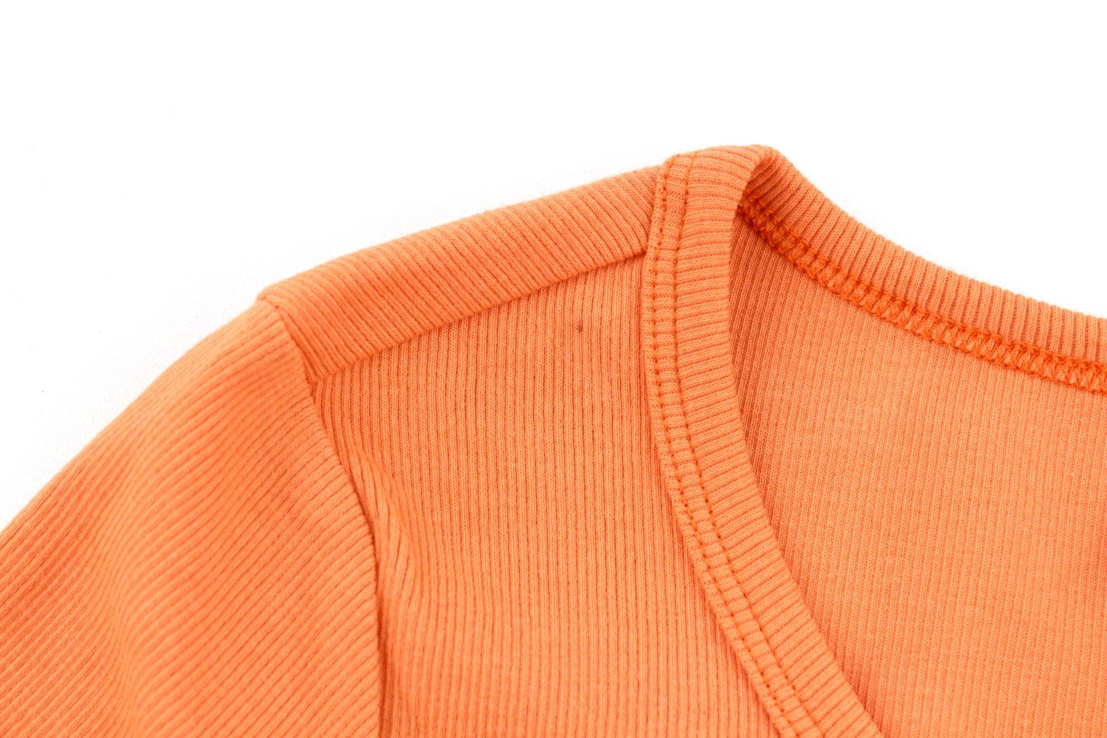 DIESEL T-Ballet-D Women T-Shirt M Orange Stretch Long Sleeve Round Neck RRP100