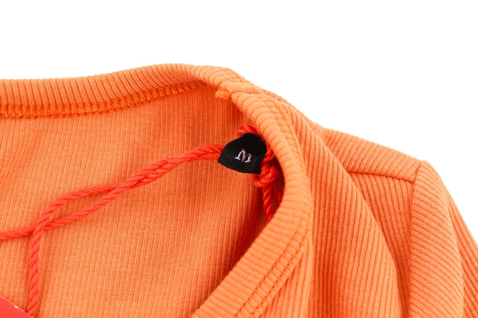 DIESEL T-Ballet-D Women T-Shirt M Orange Stretch Long Sleeve Round Neck RRP100