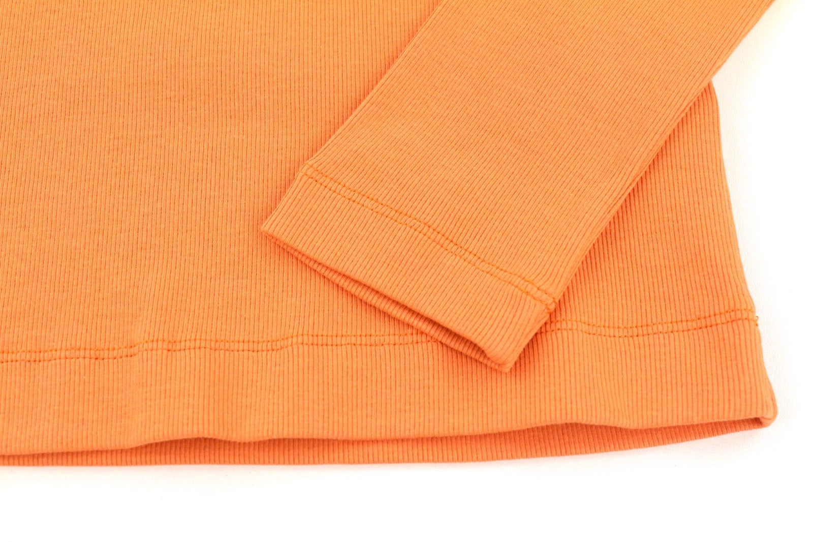 DIESEL T-Ballet-D Women's T-Shirt S Orange Long Sleeve Round Crew Fit Logo