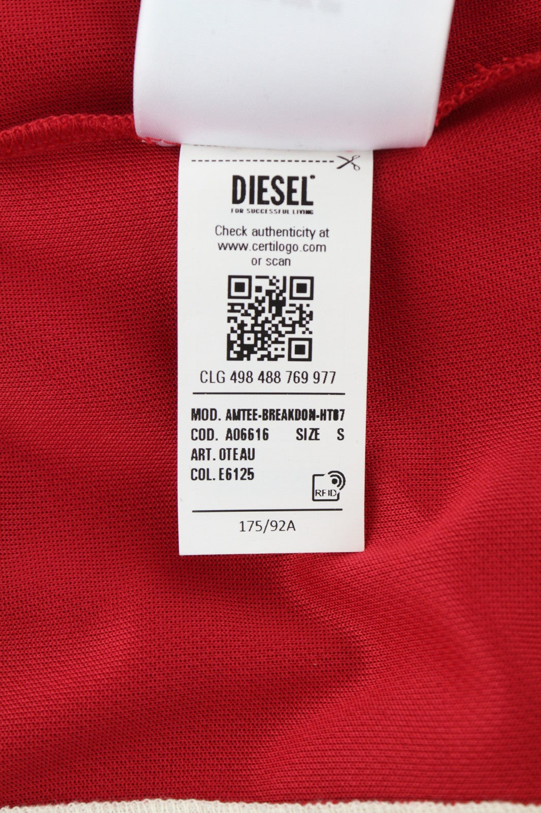 DIESEL Amtee-Breakdon-HT07 Men's Sweatshirt S V-Neck Sport Long Sleeve RRP150
