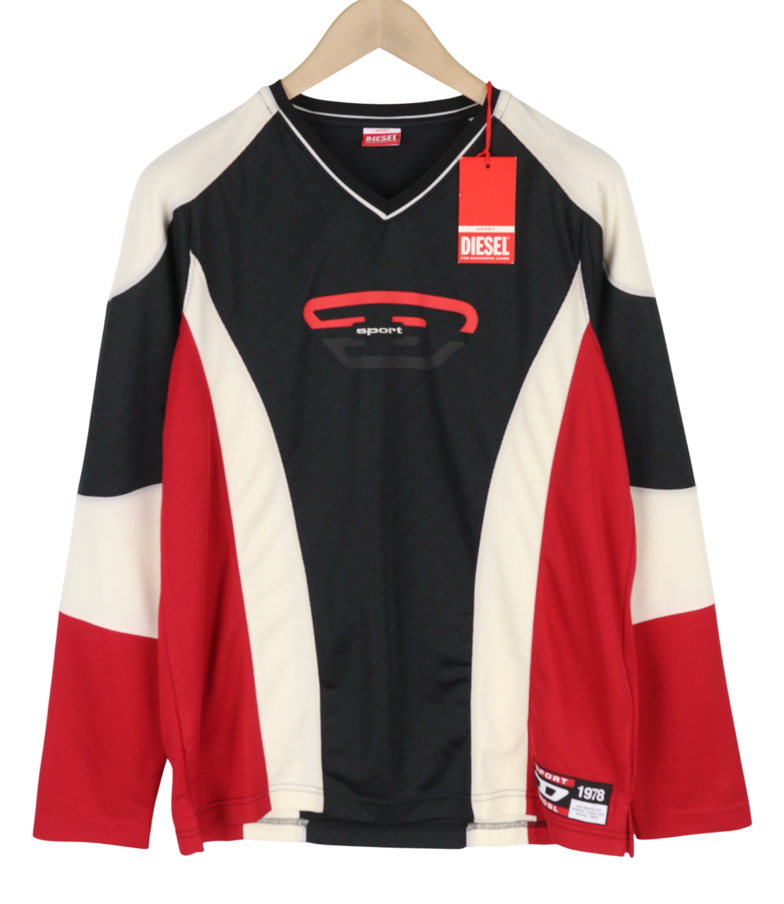 DIESEL Amtee-Breakdon-HT07 Men's Sweatshirt S V-Neck Sport Long Sleeve RRP150