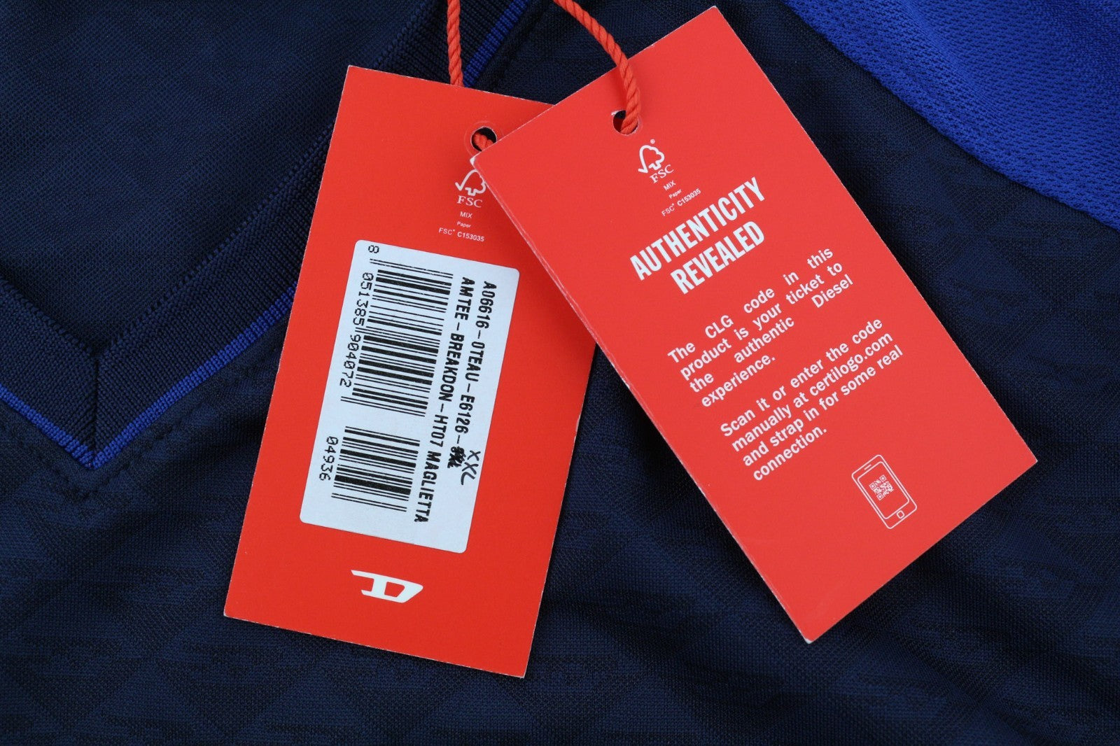 DIESEL Amtee-Breakdon-HT07 Men Sweatshirt 2XL Sport Pullover Long Sleeve RRP150