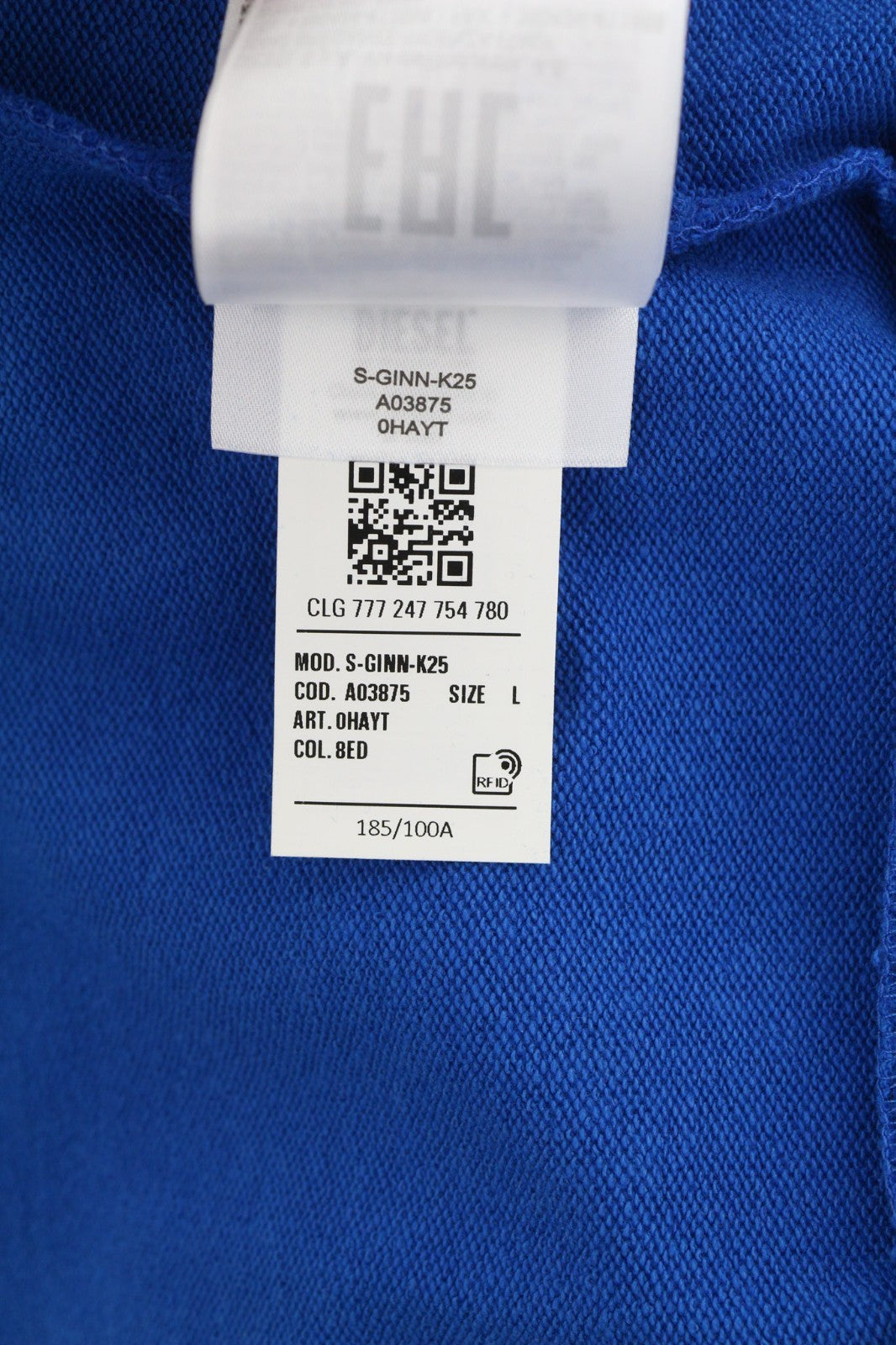 DIESEL S-Ginn-K25 Men's Sweatshirt L Blue Crew Pull On Logo Long Sleeve RRP175