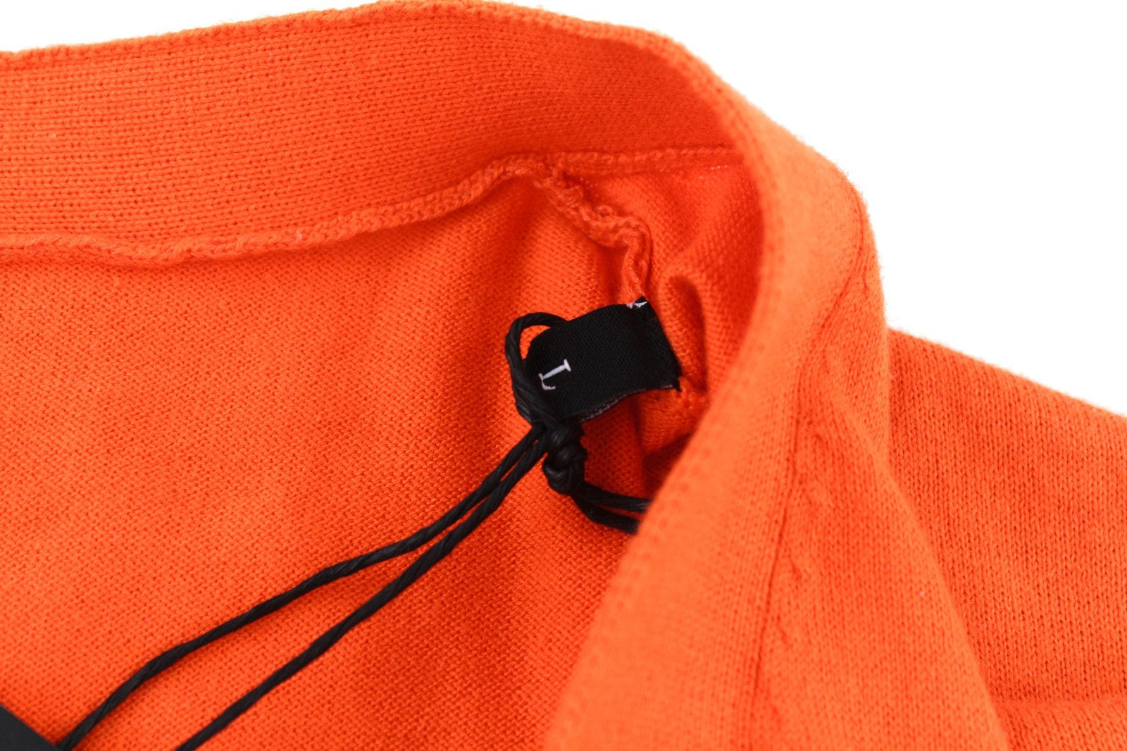 DIESEL K-Trass Men's Jumper L Orange Knitted Cotton V-Neck Button Cardigan