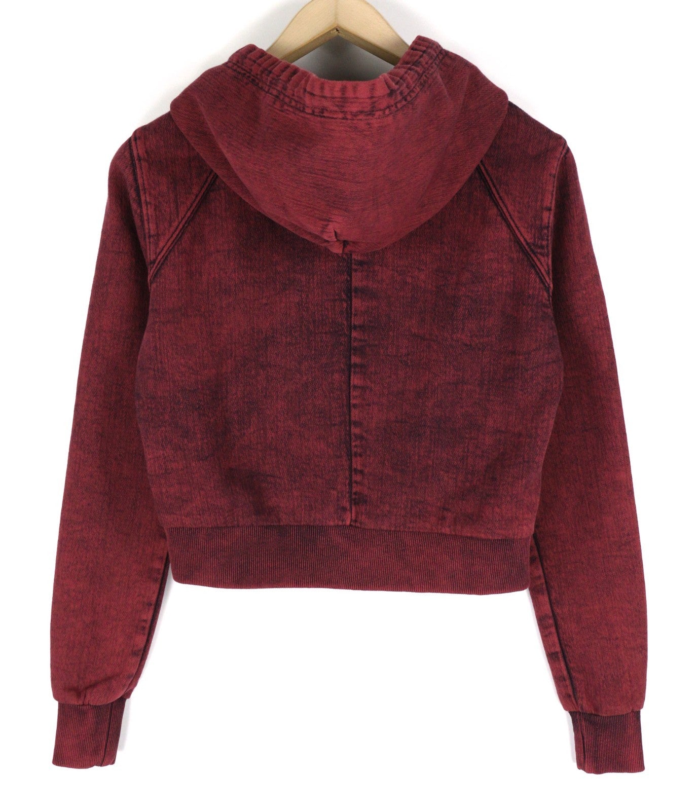 DIESEL D-Angy-Hood-Ne Women's Hoodie M Burgundy Cropped Kangaroo RRP299