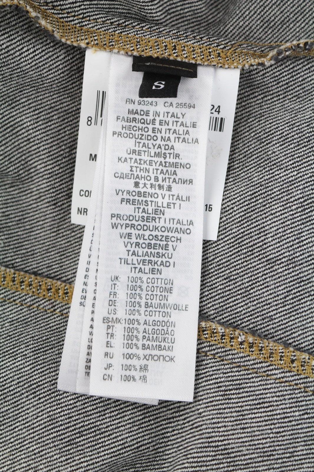 DIESEL De-Rin-F Women's Shirt S Dark Denim Western Snap Spread Neck Buttons