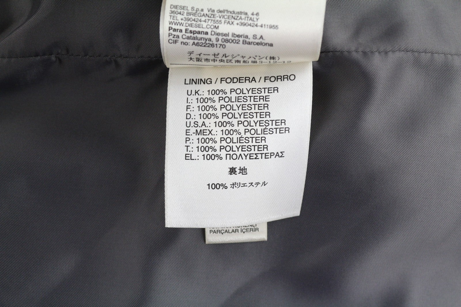 DIESEL L-Angus-A Women's Waistcoat S Faux Fur Stripe Fluffy Lined Black White