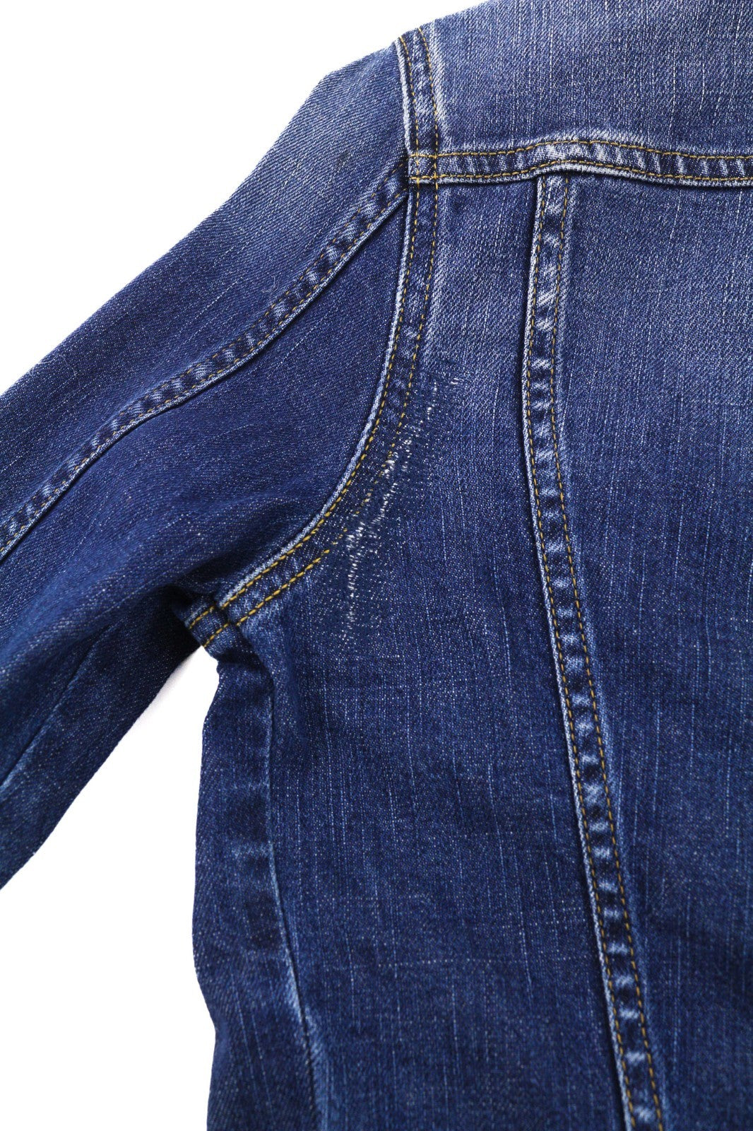 DIESEL De-Limmy Women's Jacket XS Blue Denim Washed Polo Neck Ripped Buttoned