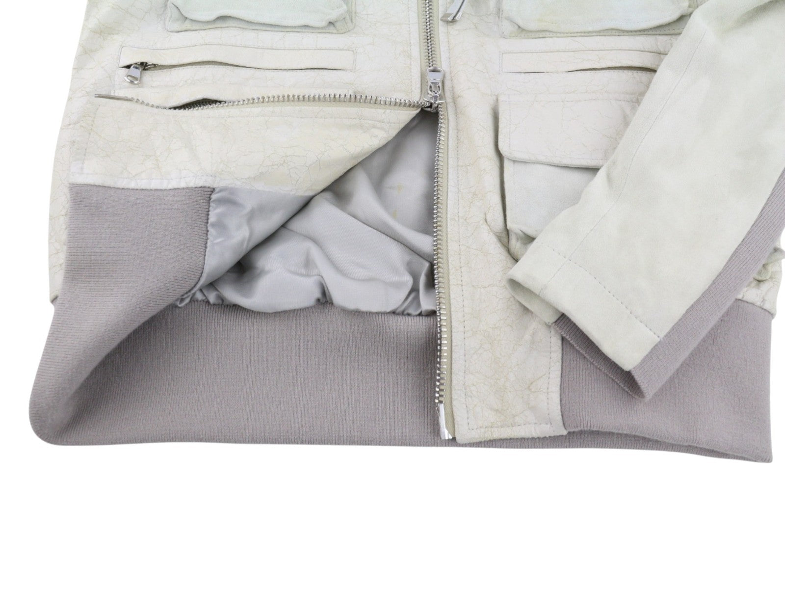 DIESEL BLACK GOLD L-Cerite Women's Jacket 42 Goatskin Leather Aged Look Bomber