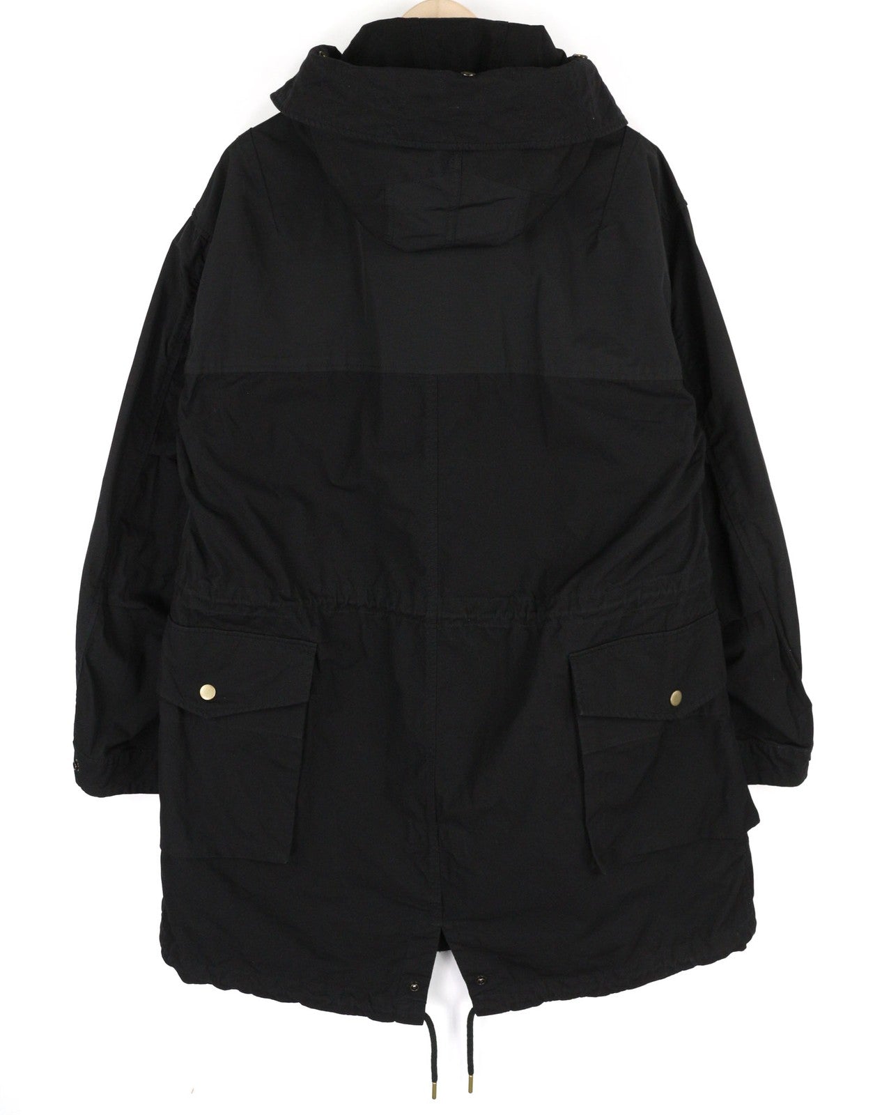 DIESEL W-Miles Men's Jacket M Black Hooded Parka Zip Lightweight Unlined RRP475