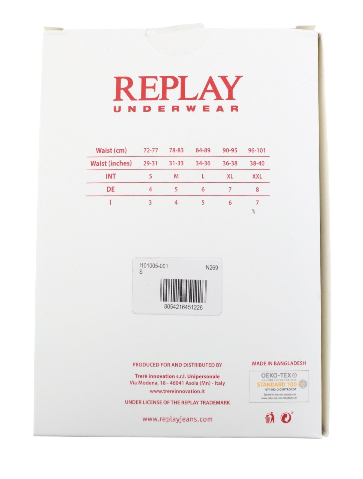 REPLAY Men Underwear S Black Elastic Waist Logo Cotton Stretchy Trunks 2 Pack