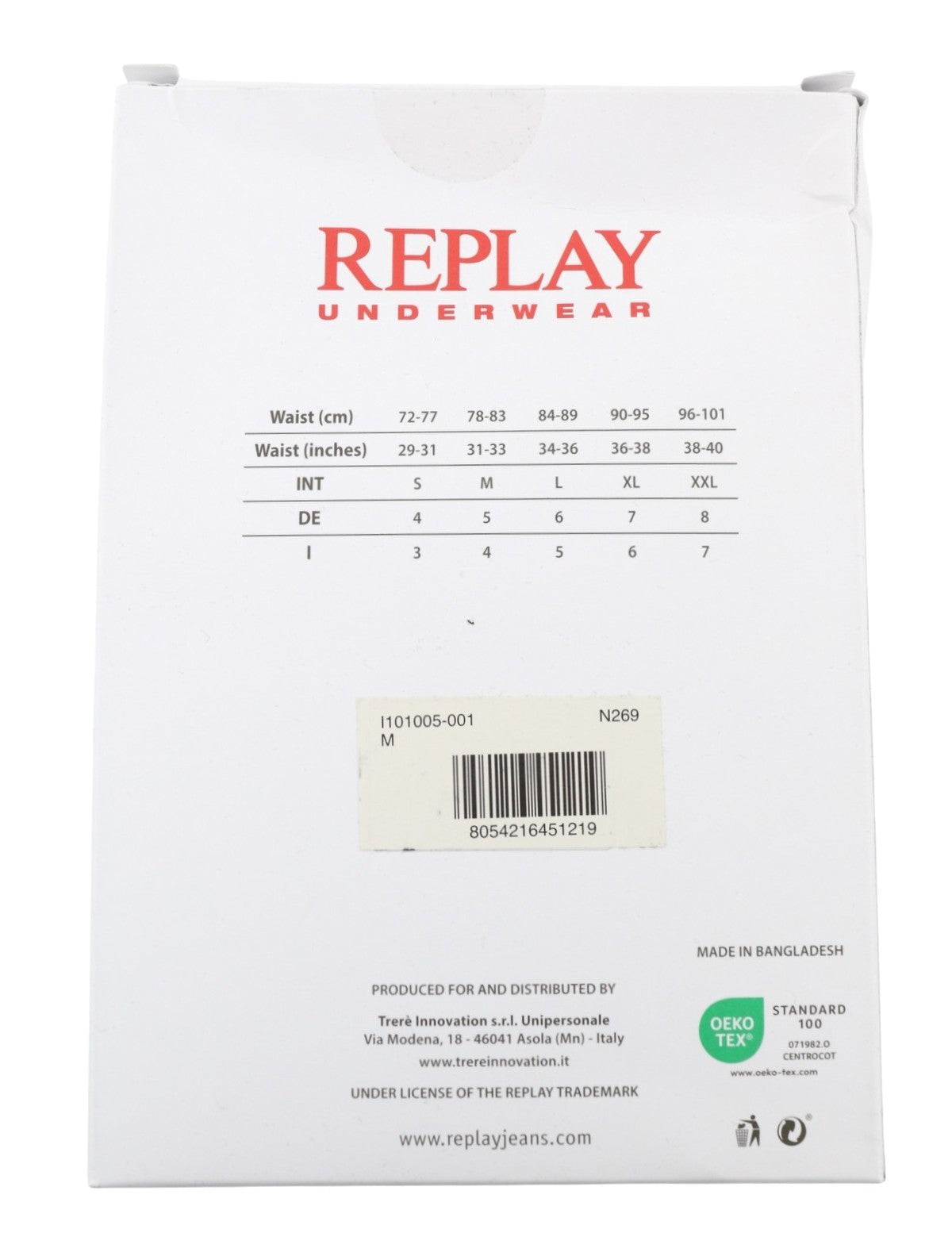 REPLAY Men Underwear M Black Elastic Waist Logo Cotton Stretchy Trunks 2 Pack
