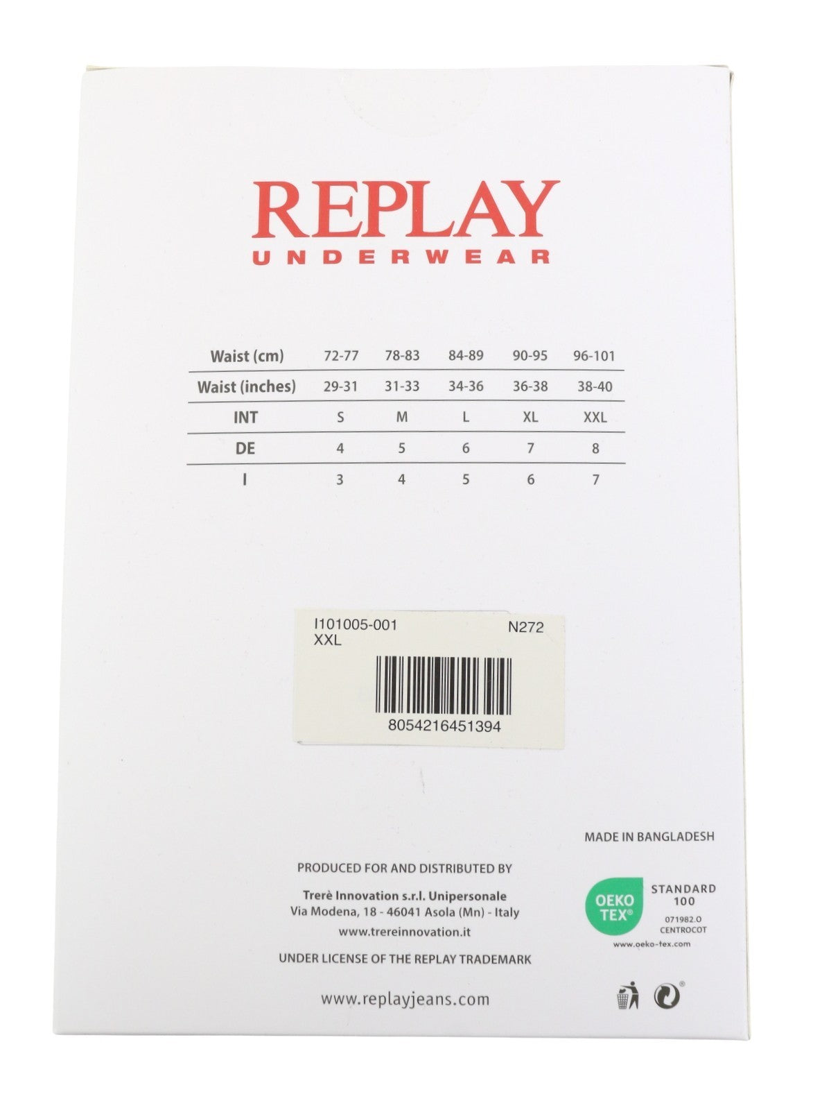 REPLAY Men Underwear 2XL Grey Elastic Waist Logo Cotton Stretch Trunks 2 Pack