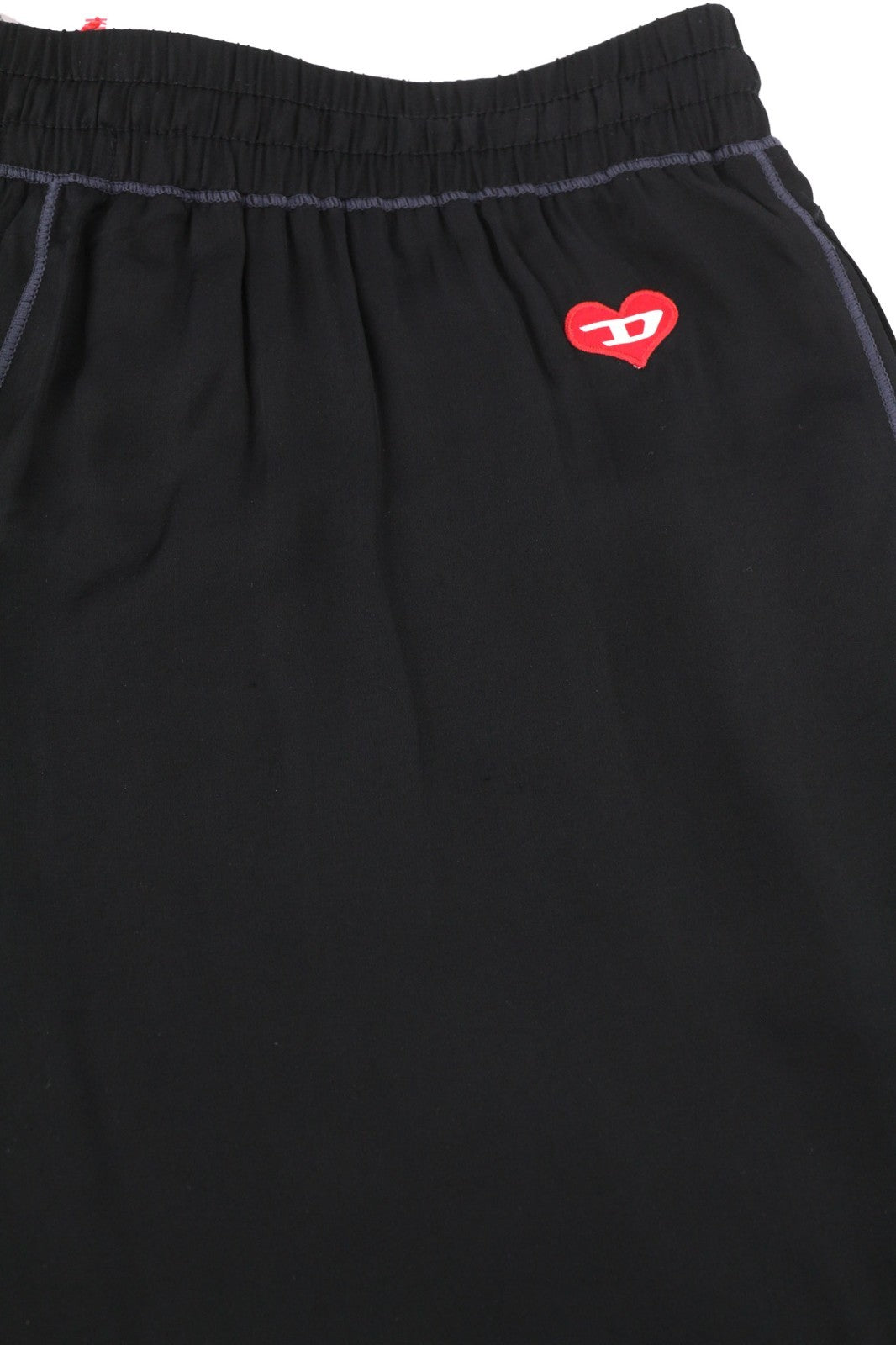 DIESEL UFLB-Tessy Women's Trousers XS Black Slim Sweatpants Elastic Logo Waist