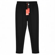 DIESEL UFLB-Tessy Women's Trousers 2XS Black Slim Sweat Fit Elastic Logo Waist