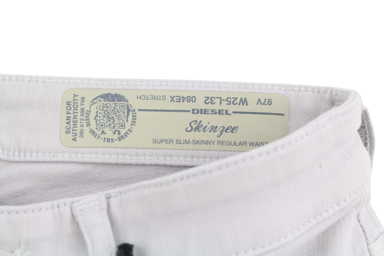 DIESEL Skinzee 084EX Women's Jeans W25/L32 Super Slim Skinny Stretch Mid Waist