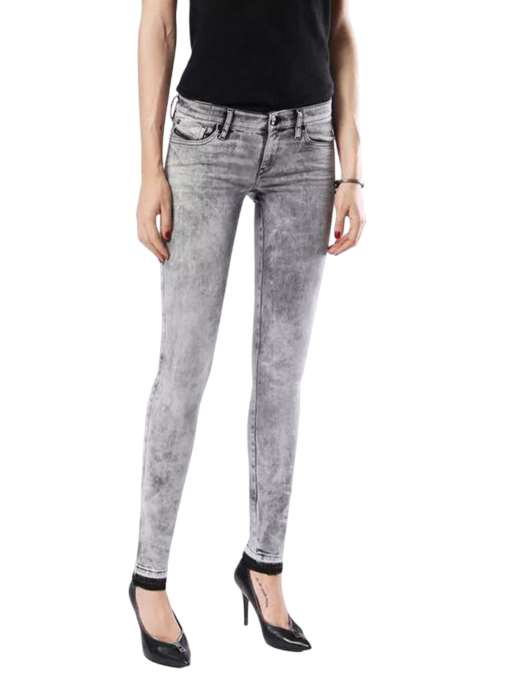 DIESEL Skinzee Low-C 0679C Women's Jeans W25/L30 Super Slim Skinny Grey