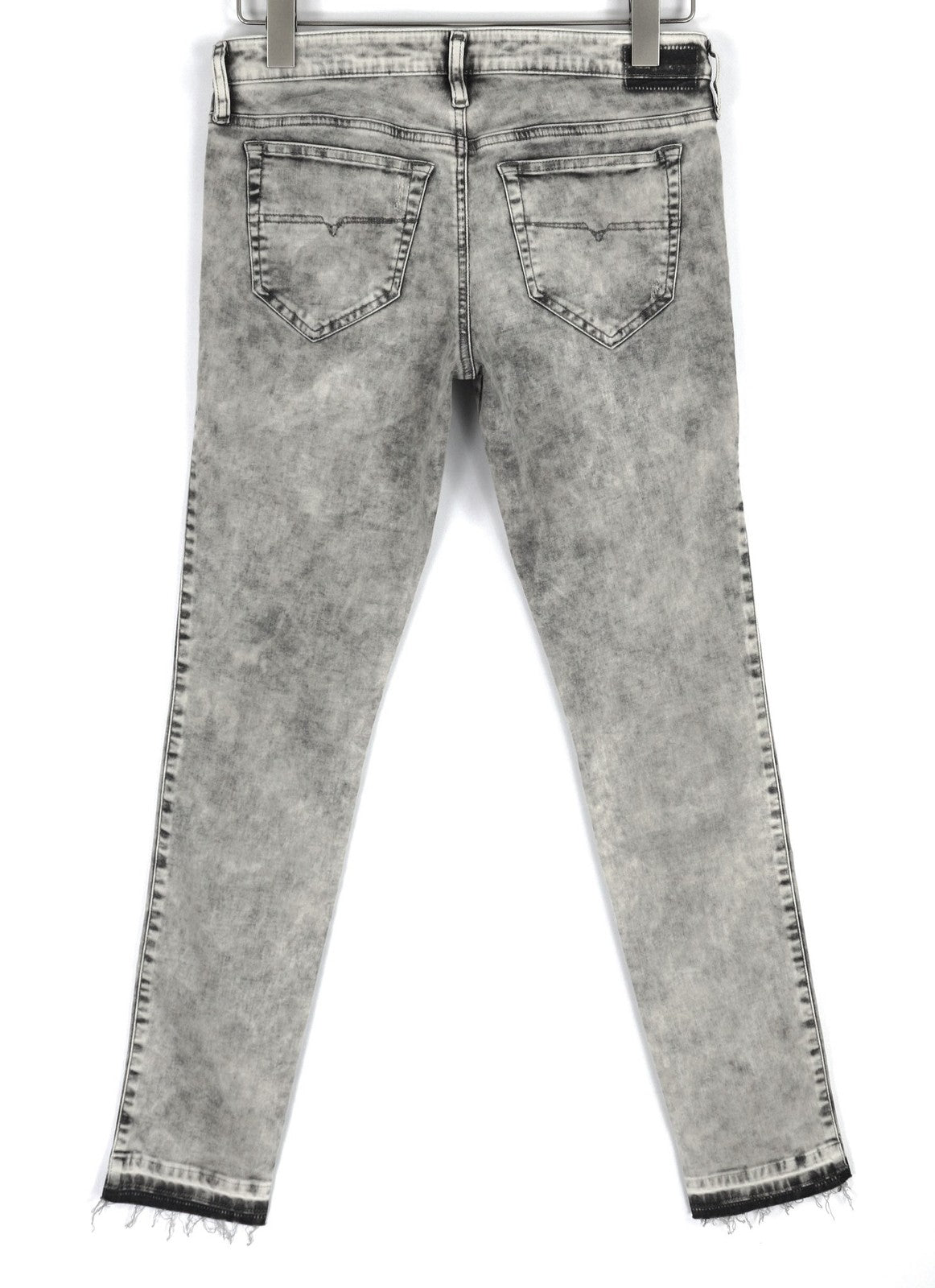 DIESEL Skinzee Low-C 0679C Women's Jeans W25/L30 Super Slim Low Waist Grey Logo