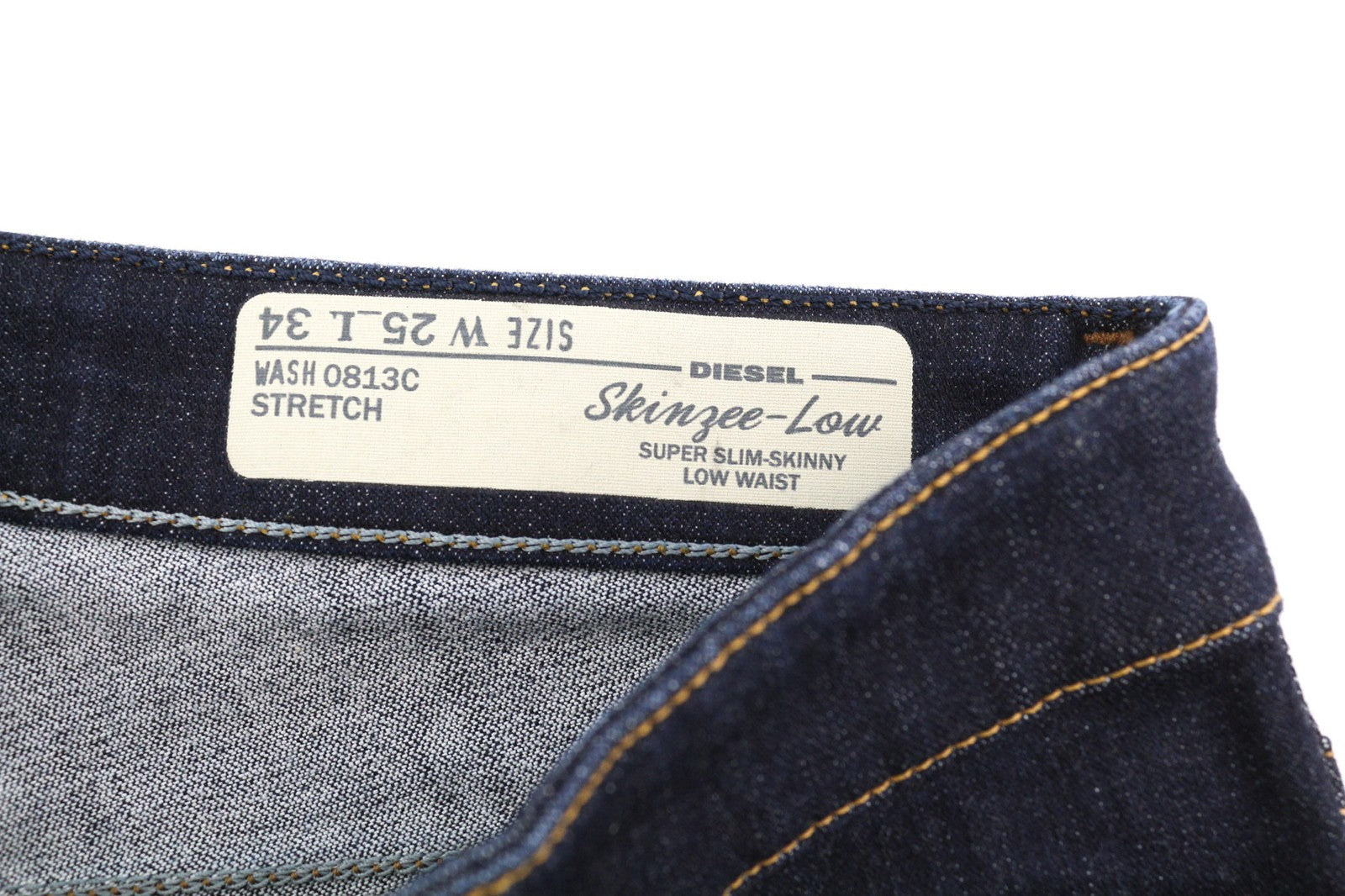 DIESEL Skinzee-Low 0813C Women's Jeans W25/L34 Super Slim Skinny Low Stretch