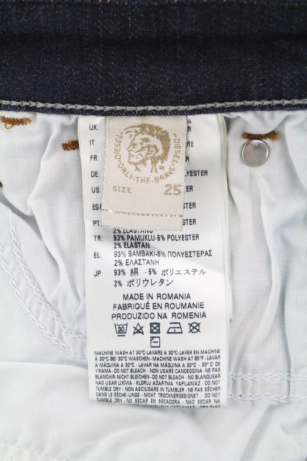 DIESEL Skinzee-Low 0813C Women's Jeans W25/L34 Super Slim Skinny Low Stretch