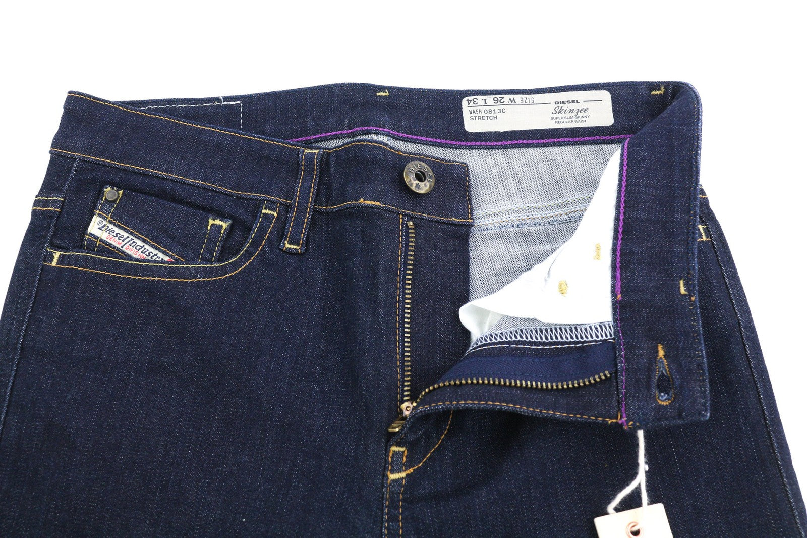 DIESEL Skinzee 0813C Women's Jeans W26/L34 Super Slim Skinny Stretch Mid Waist