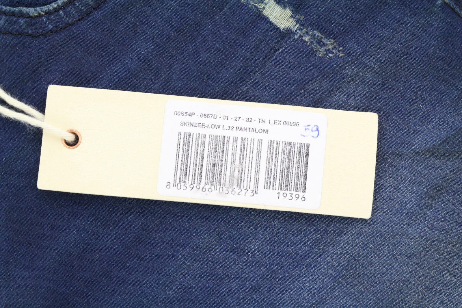 DIESEL Skinzee-Low 0667D Women's Jeans W27/L32 Super Slim Skinny Low Waist Blue