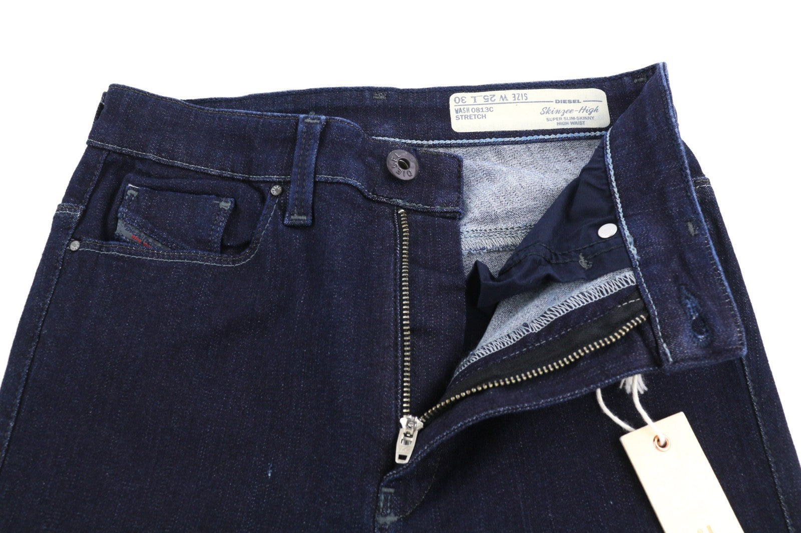 DIESEL Skinzee-High 0813C Women's Jeans W25/L30 Super Slim Skinny High Waist