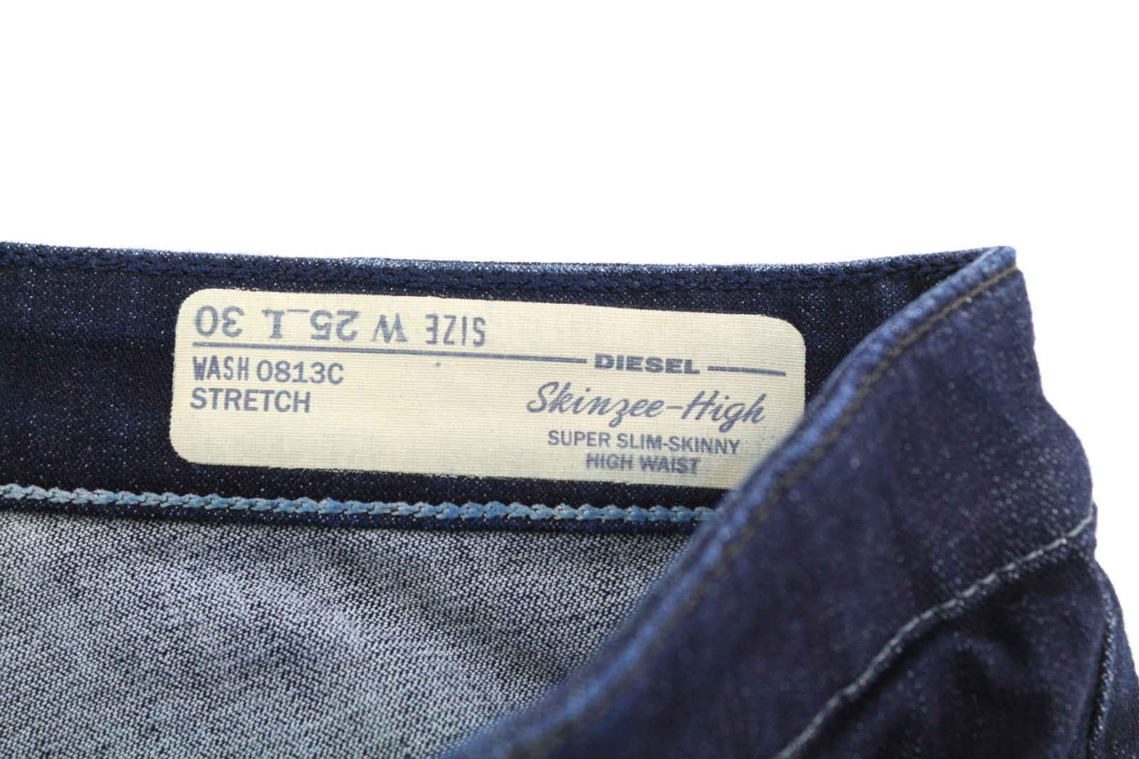 DIESEL Skinzee-High 0813C Women's Jeans W25/L30 Super Slim Skinny High Waist