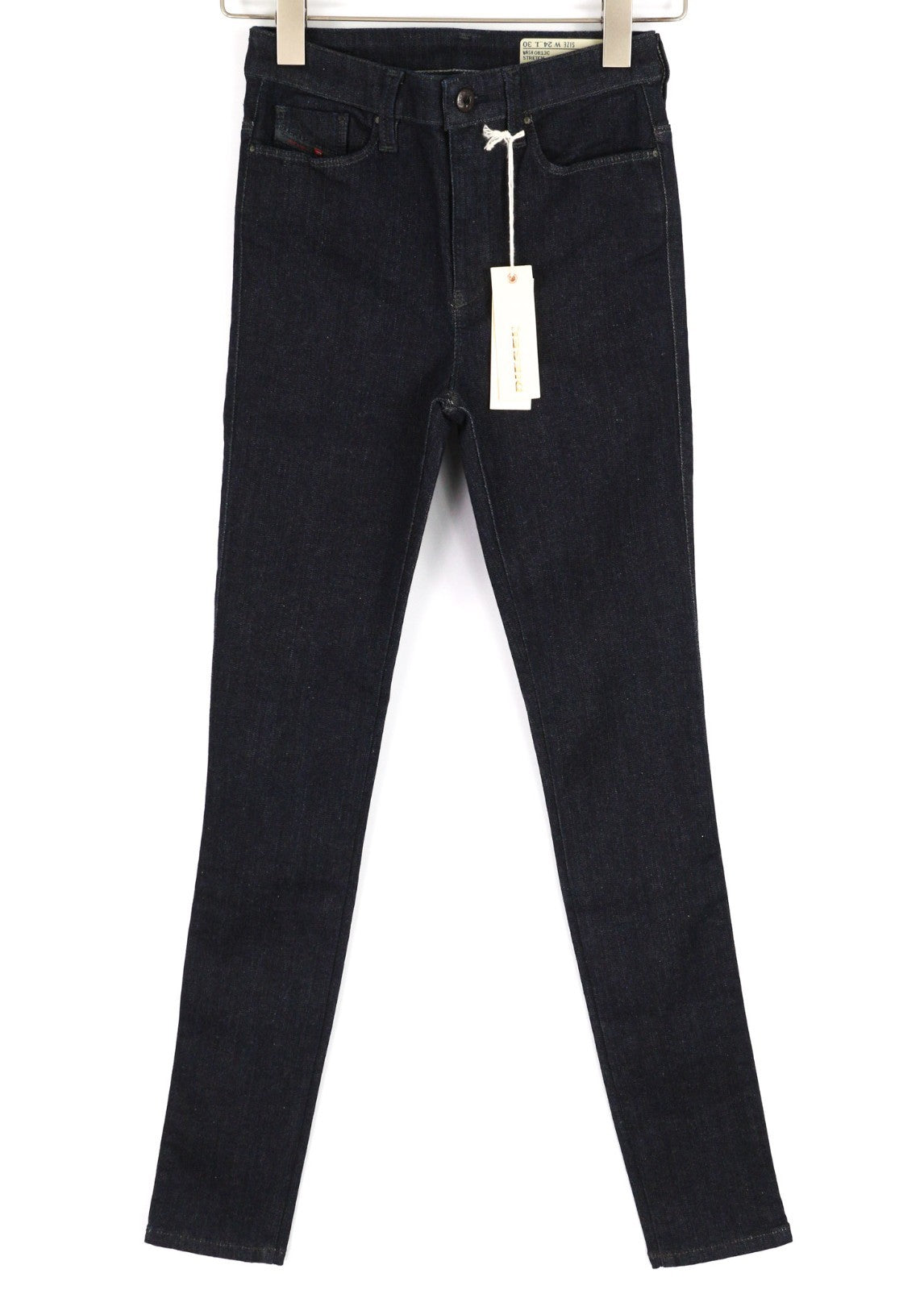 DIESEL Skinzee-High 0813C Women's Jeans W24/L30 Super Slim High Waist Dark Denim