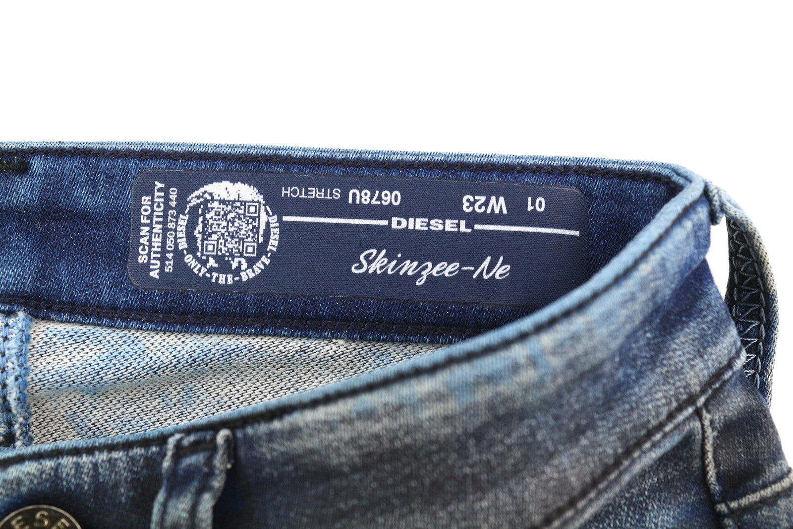 DIESEL Skinzee-Ne 0678U Women's Jeans W23 Skinny Sweat Jogg Aged RRP250