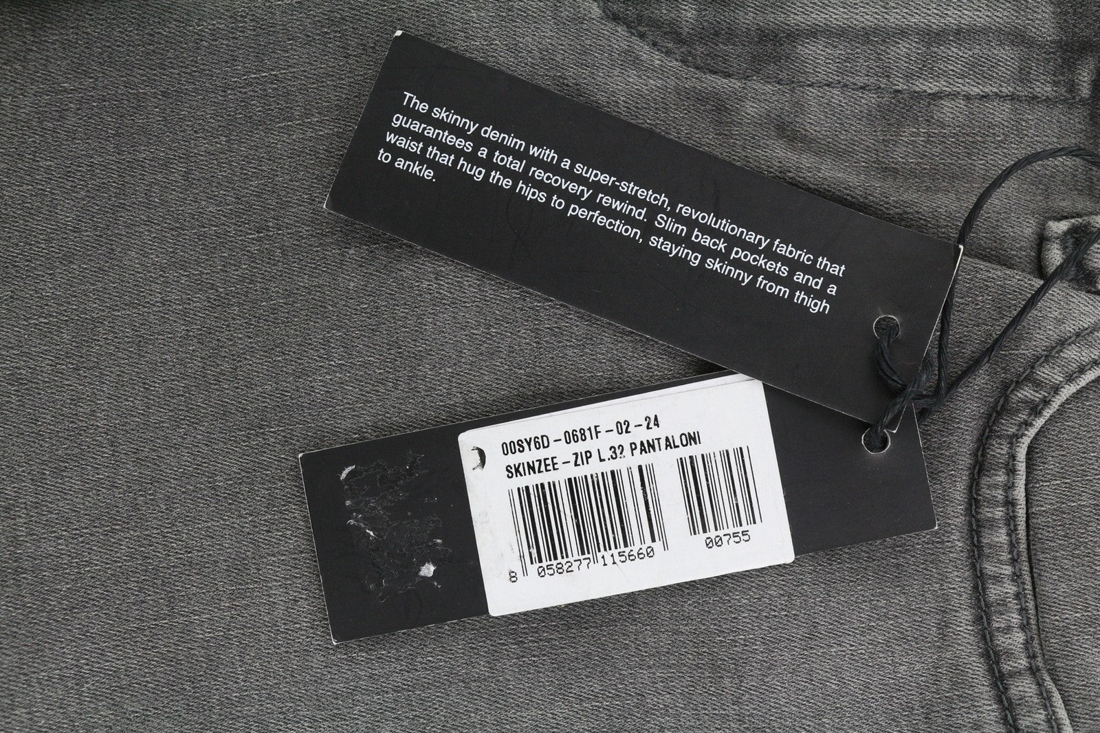 DIESEL Skinzee-Zip 0681F Women's Jeans W24/L32 Super Slim Skinny Regular RRP180