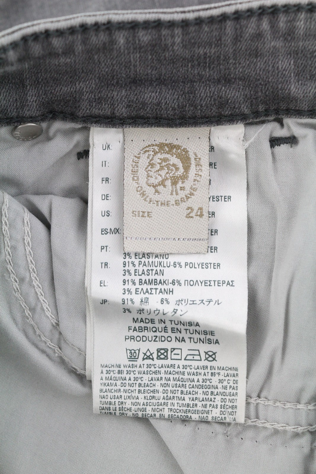 DIESEL Skinzee-Zip 0681F Women's Jeans W24/L32 Super Slim Skinny Regular RRP180