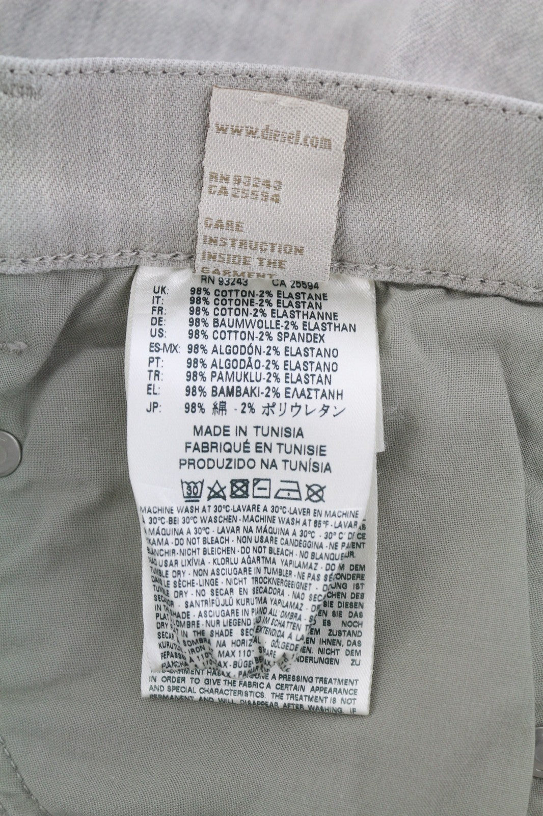 DIESEL D.N.A. Belthy 0676M Women's Jeans W25/L30 Straight Slim Low Waist RRP180