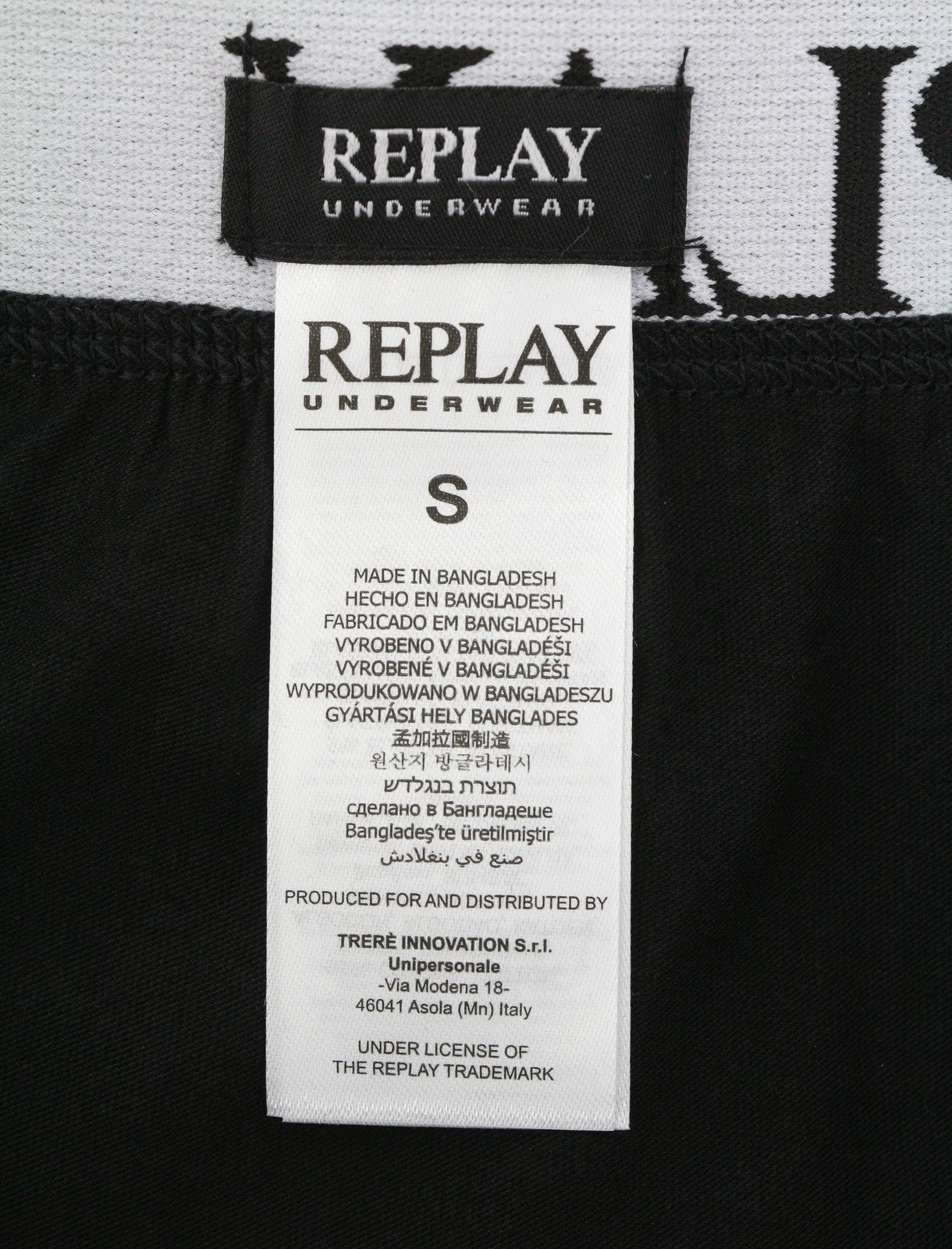 REPLAY Men Underwear S Black Red Logo Cotton Stretch Trunks 2 Pack