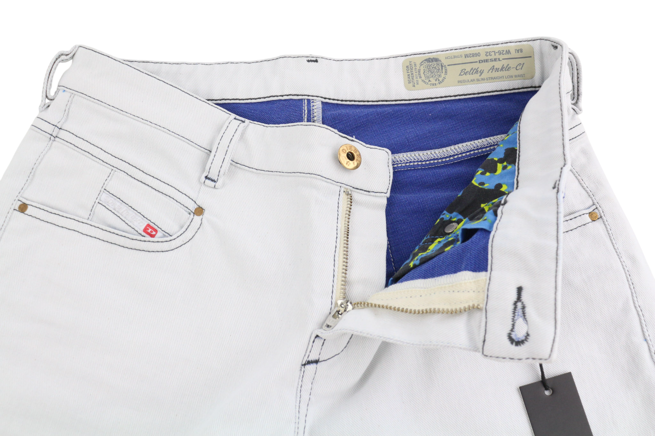 DIESEL Belthy Ankle-C1 0682M Women's Jeans W26/L32 Straight Slim Low Waist Fit