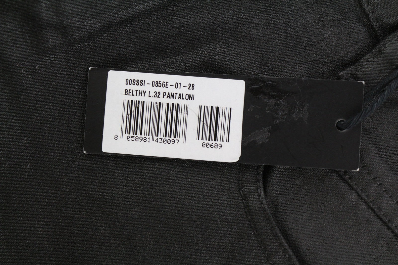 DIESEL Belthy 0856E Women's Jeans W28/L32 Straight Slim Low Waist Dark RRP250