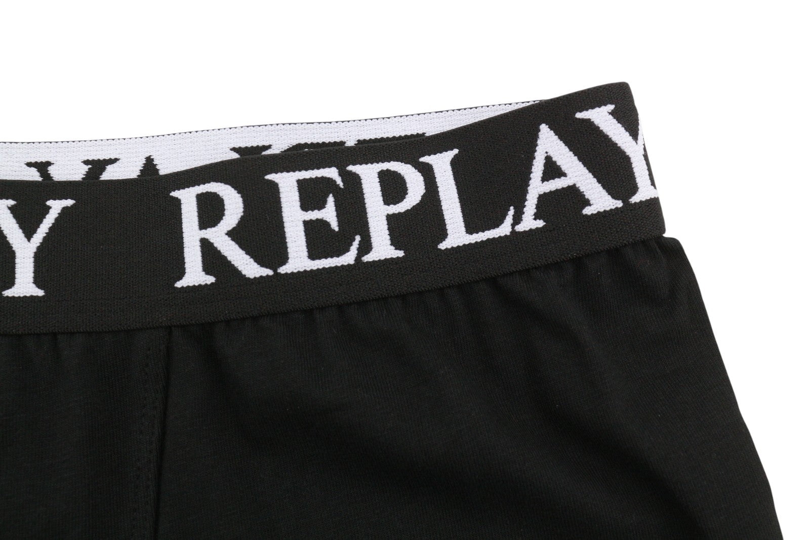 REPLAY Men Underwear 2XL Black Red Logo Cotton Stretch Trunks 2 Pack