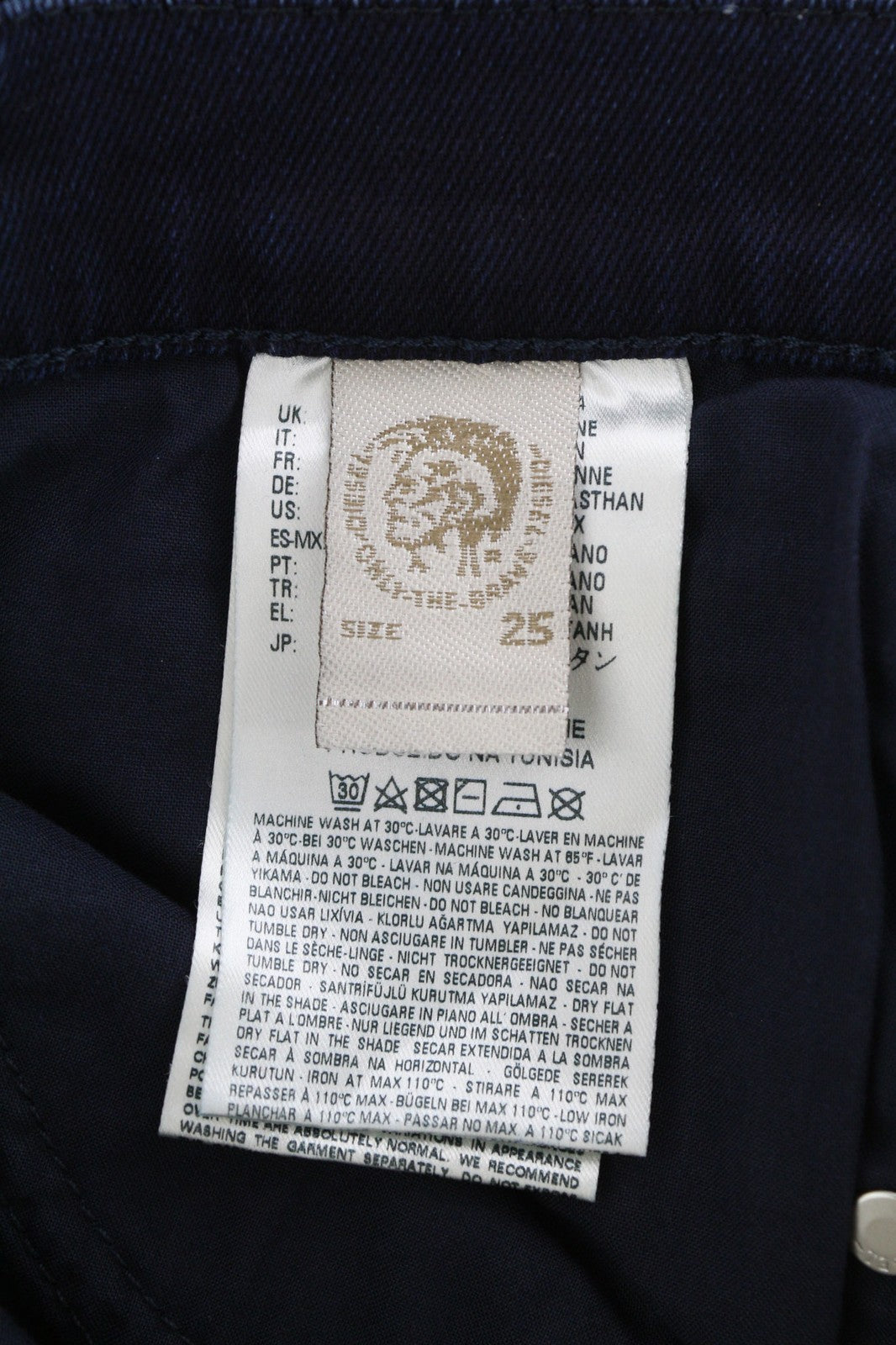 DIESEL Belthy 0677J Women's Jeans W25/L32 Slim Straight Stretch Low Waist Blue