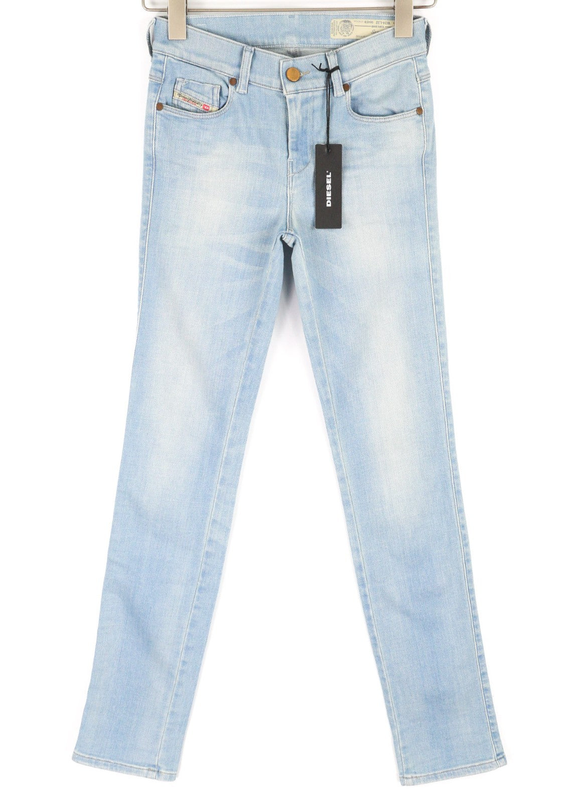 DIESEL Sandy 084EB Women's Jeans W24/L32 Slim Straight Regular Waist Blue Denim