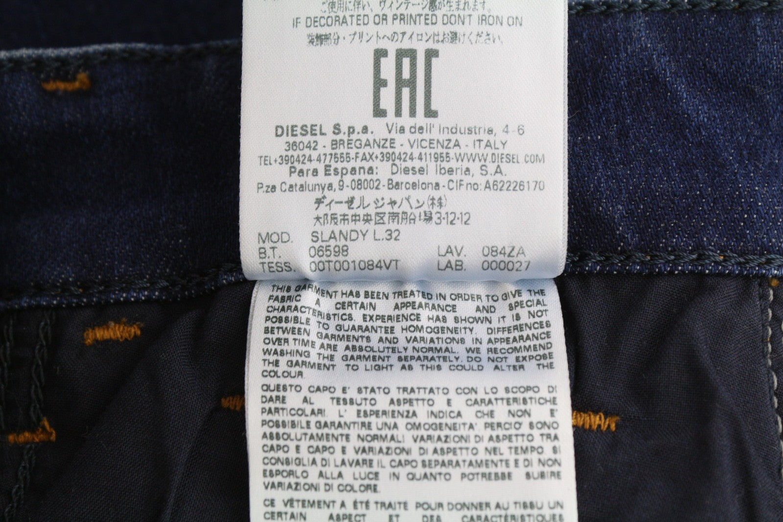 DIESEL Slandy 084ZA Women Jeans W27/L32 Super Slim Skinny Stretch RRP200