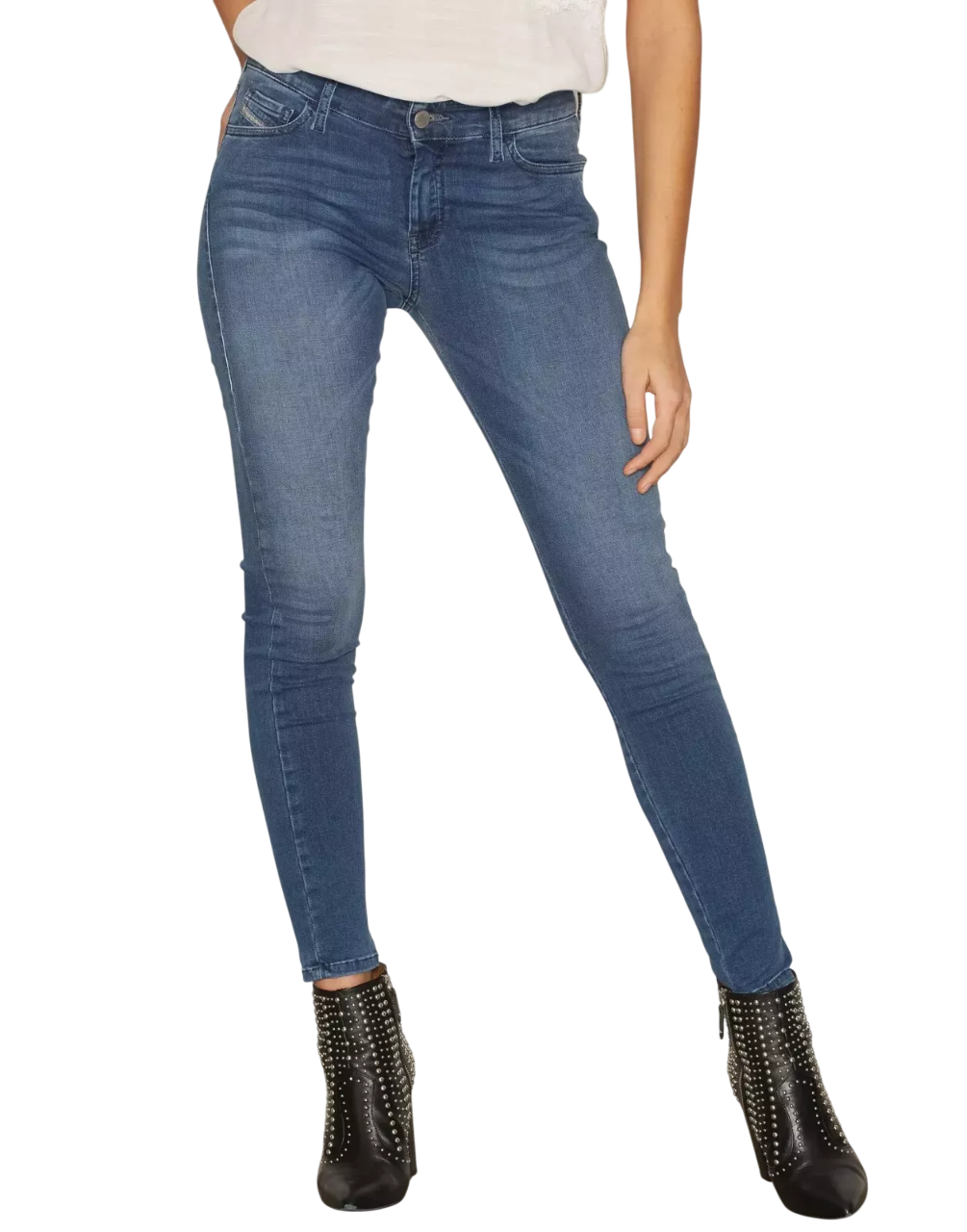 DIESEL Slandy 0681P Women Jeans W26/L32 Super Slim Skinny Stretch RRP155