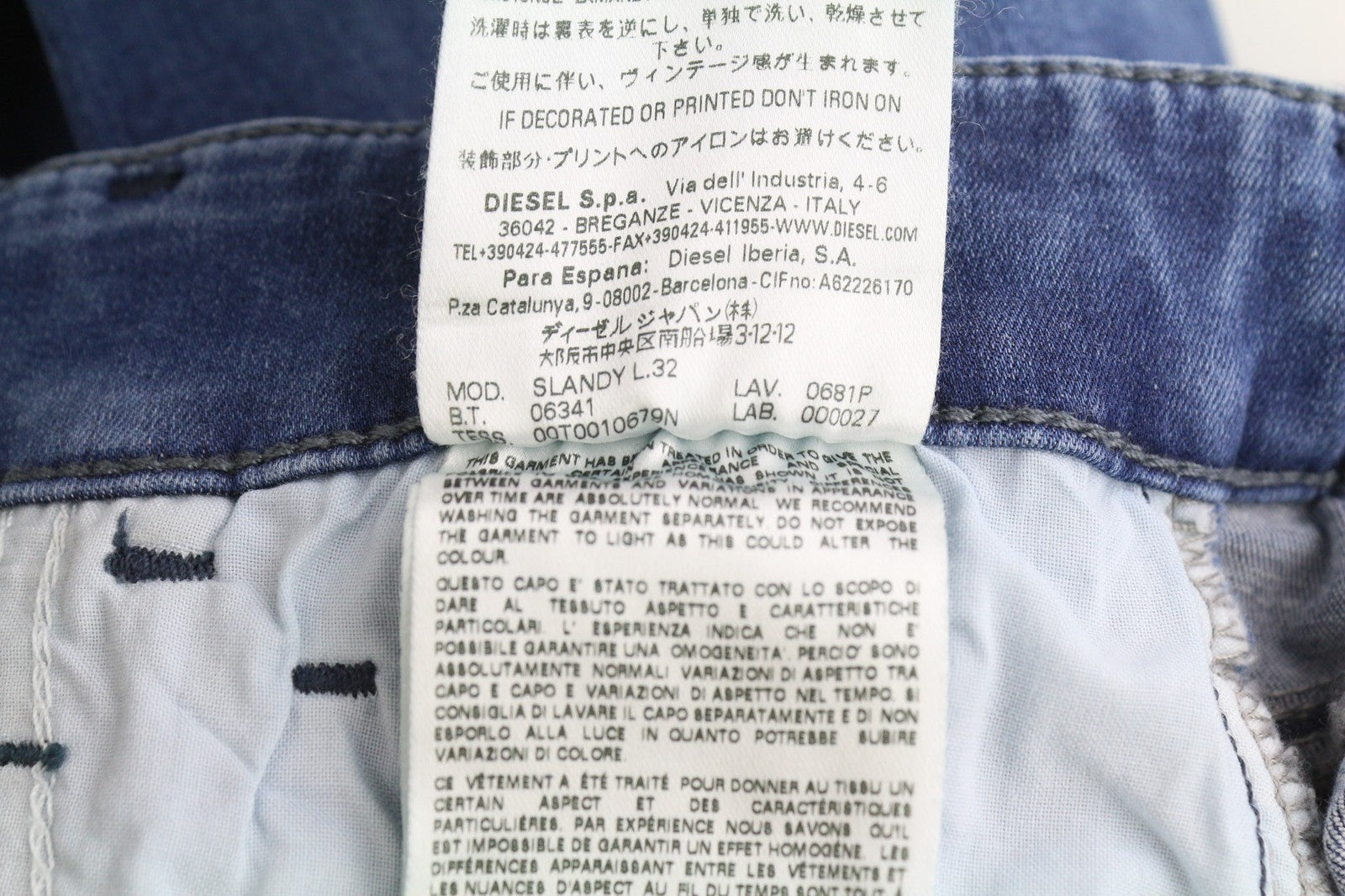 DIESEL Slandy 0681P Women Jeans W26/L32 Super Slim Skinny Stretch RRP155